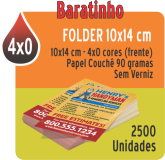 Folder 10x14 cm 2500 unidades